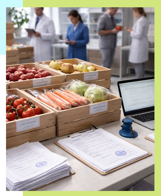 Сертификация овощей и фруктов в Скопине от 8858 р. | Алешин-Скп