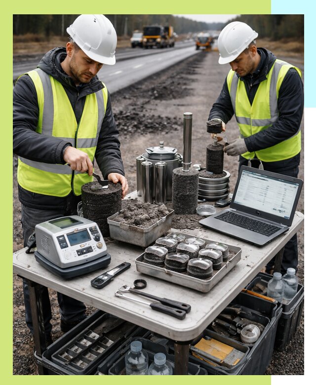 Сертификация асфальта: испытания и подтверждение в Скопине