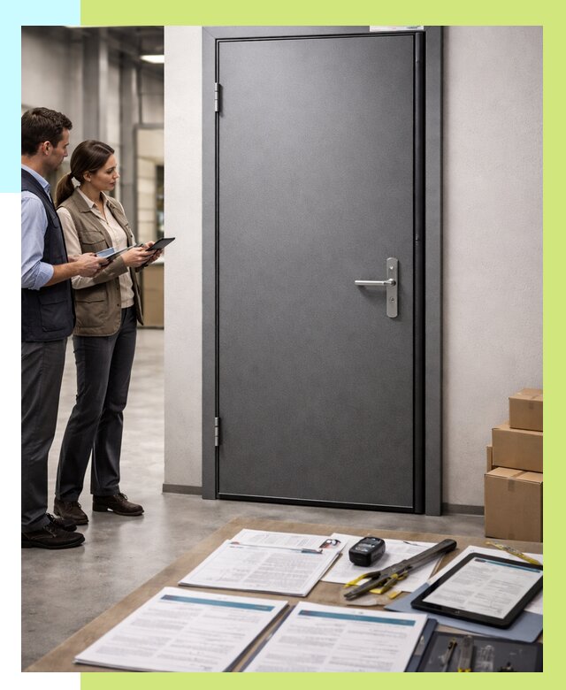 Сертификация противопожарных дверей в Скопине от 9379 р. | Алешин-Скп