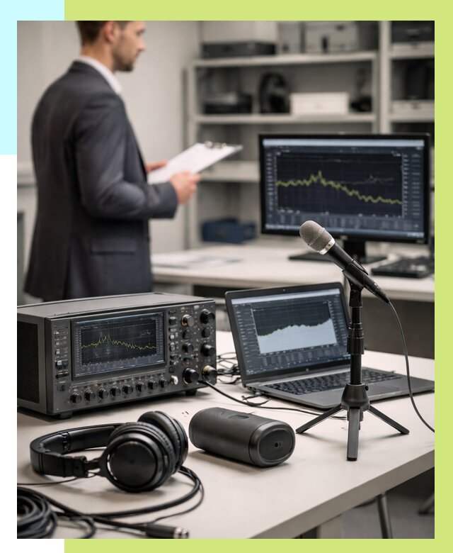 Сертификация аудиотехники в Скопине от 15632 р., Алешин-Скп