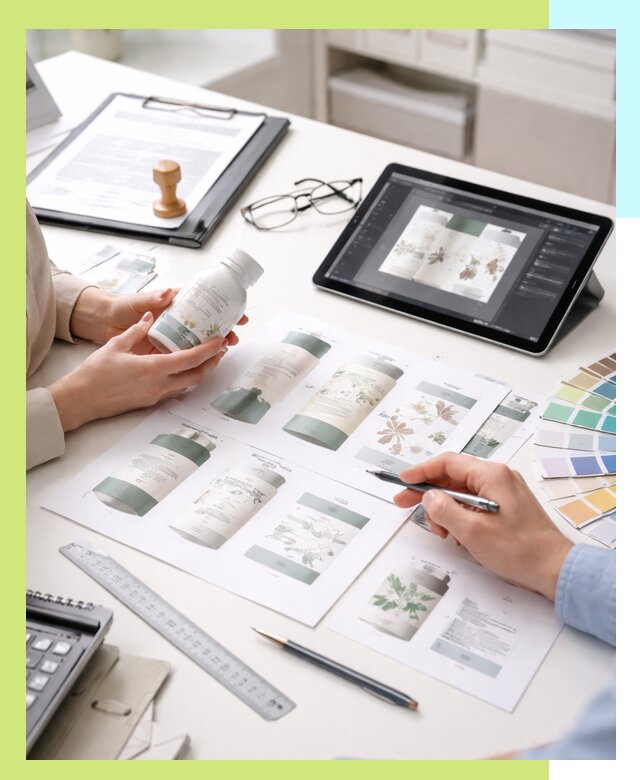 Профессиональная разработка дизайна и текста этикетки продукции в Скопине