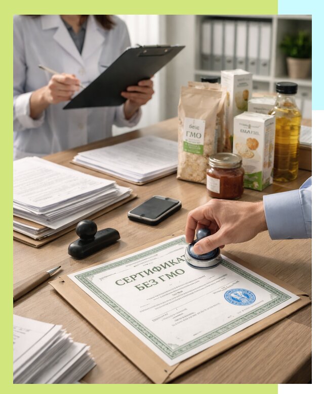 Получение сертификата Без ГМО для продукции в Скопине