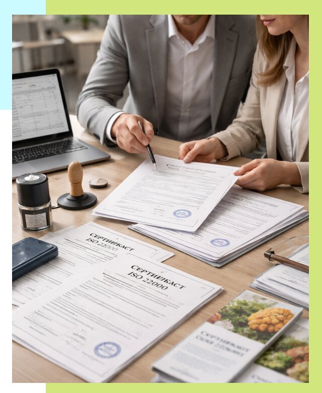 Сертификат ISO 22000 в Скопине от 41684 р. под ключ | Алешин-Скп